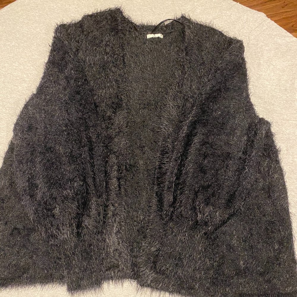 black cardigan